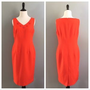 Jones New York beaded Orange dress